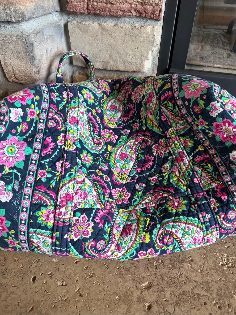 Vera Bradley Retired Petal Paisley Quilted Travel Duffel Weekender Bag sz L - Picture 6 of 8
